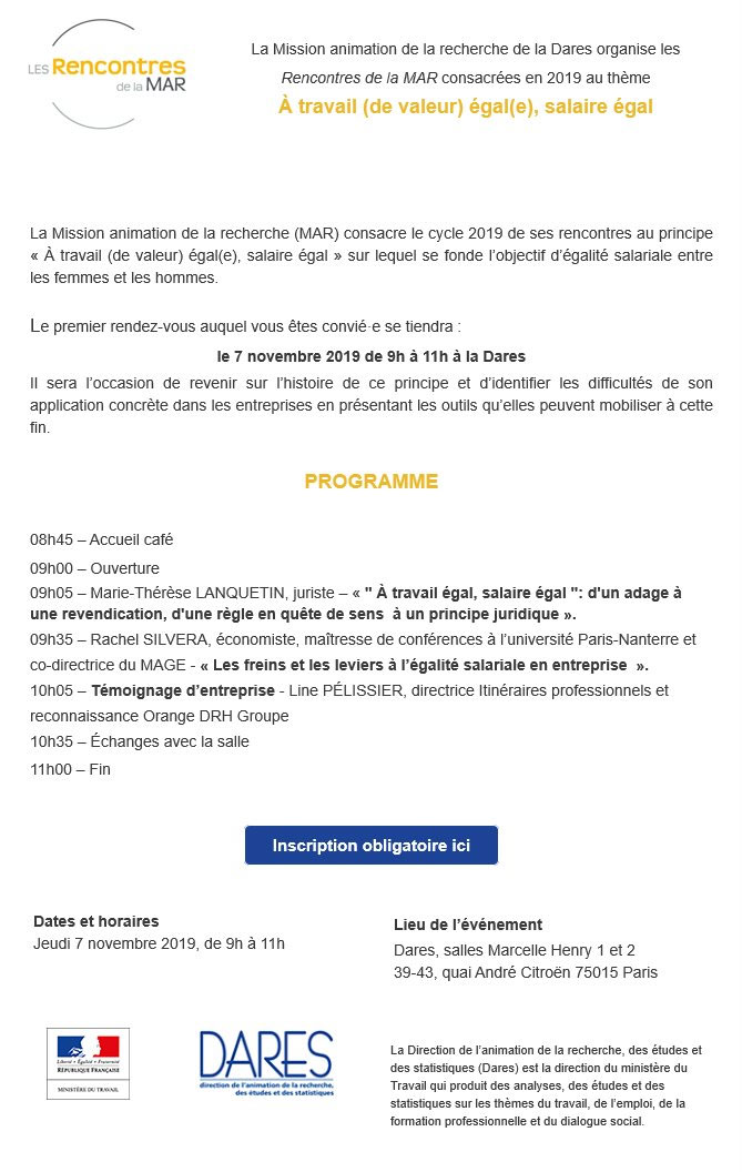 rencontres egalité emploi