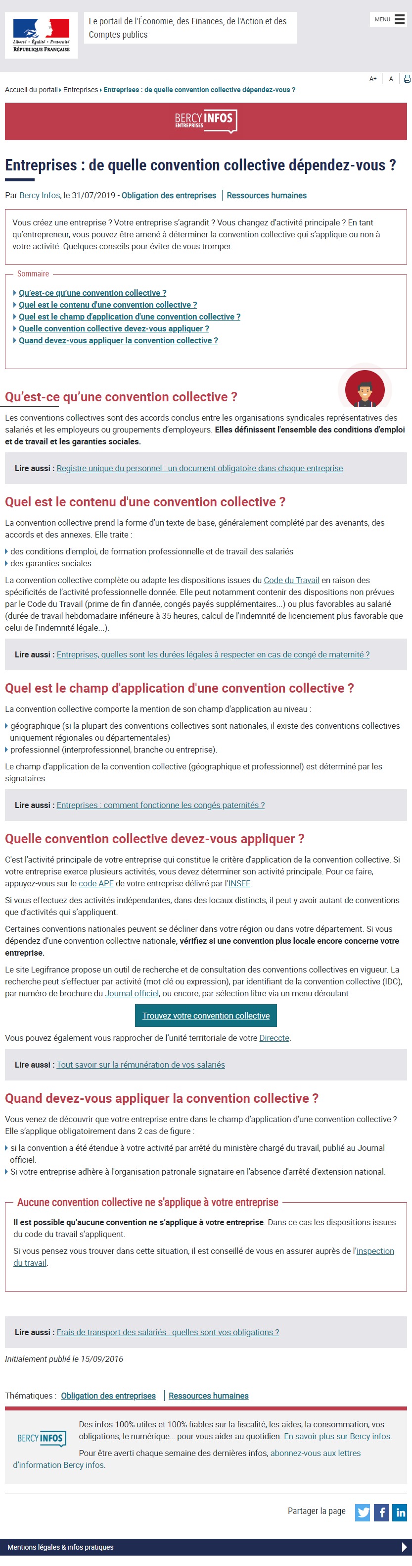 Point Sur Les Conventions Collectives Inser Eco 93