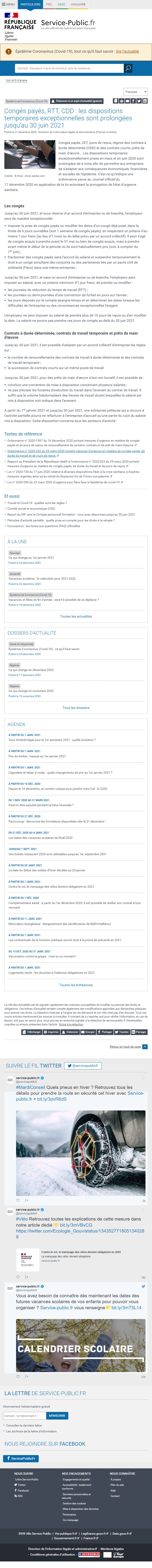 Conges Payes Rtt Cdd Les Dispositions Temporaires Exceptionnelles Sont Prolongees Jusqu Au 30 Juin 2021 Inser Eco 93