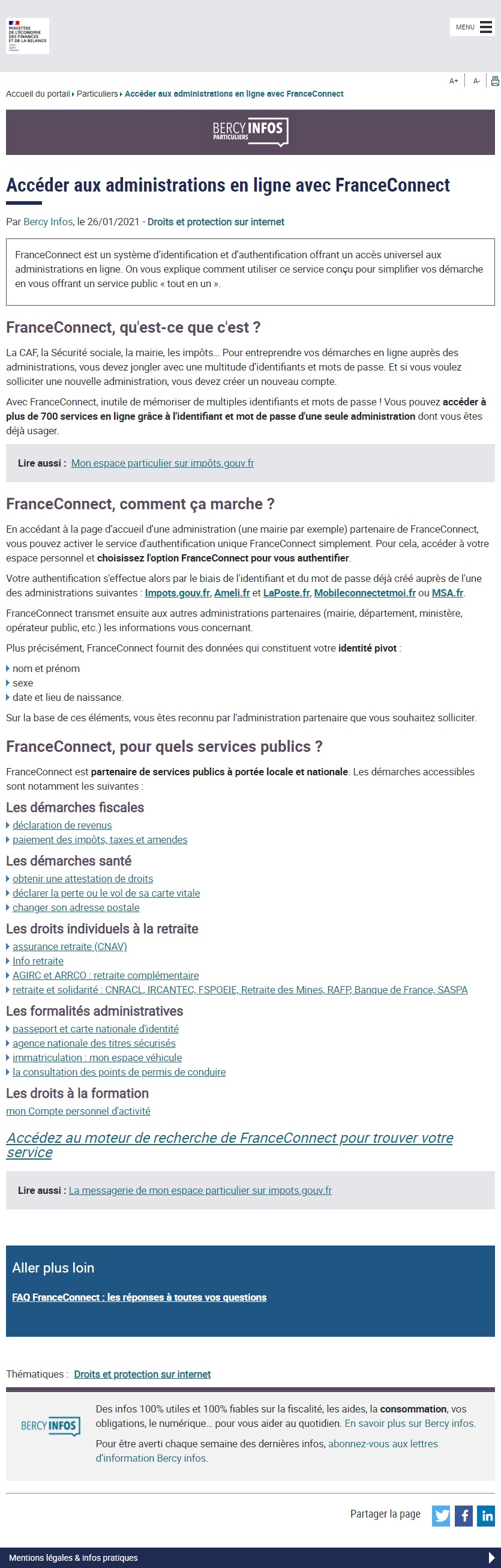 FranceConnect, Un Système D’identification Et D’authentification Qui ...